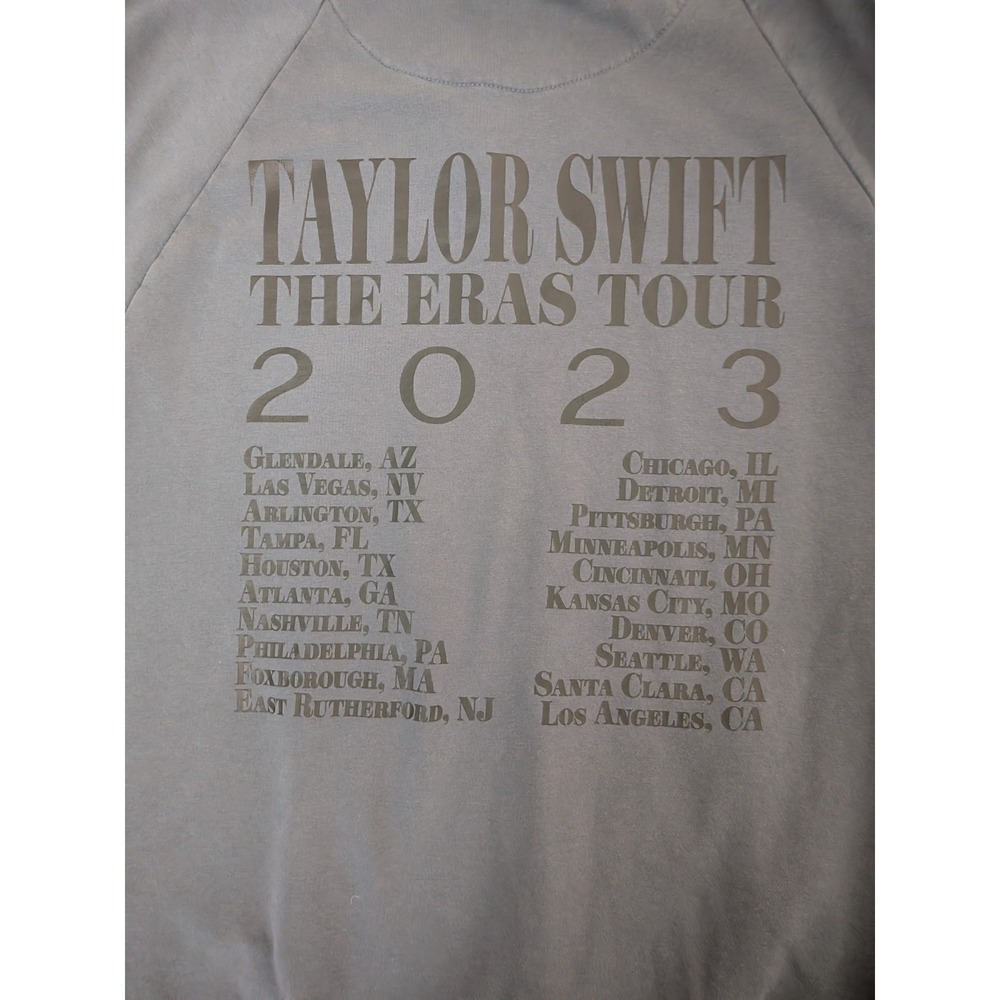 Official Taylor Swift "The Eras" Tour Washed Blue Pullover Hoodie Size 2xl